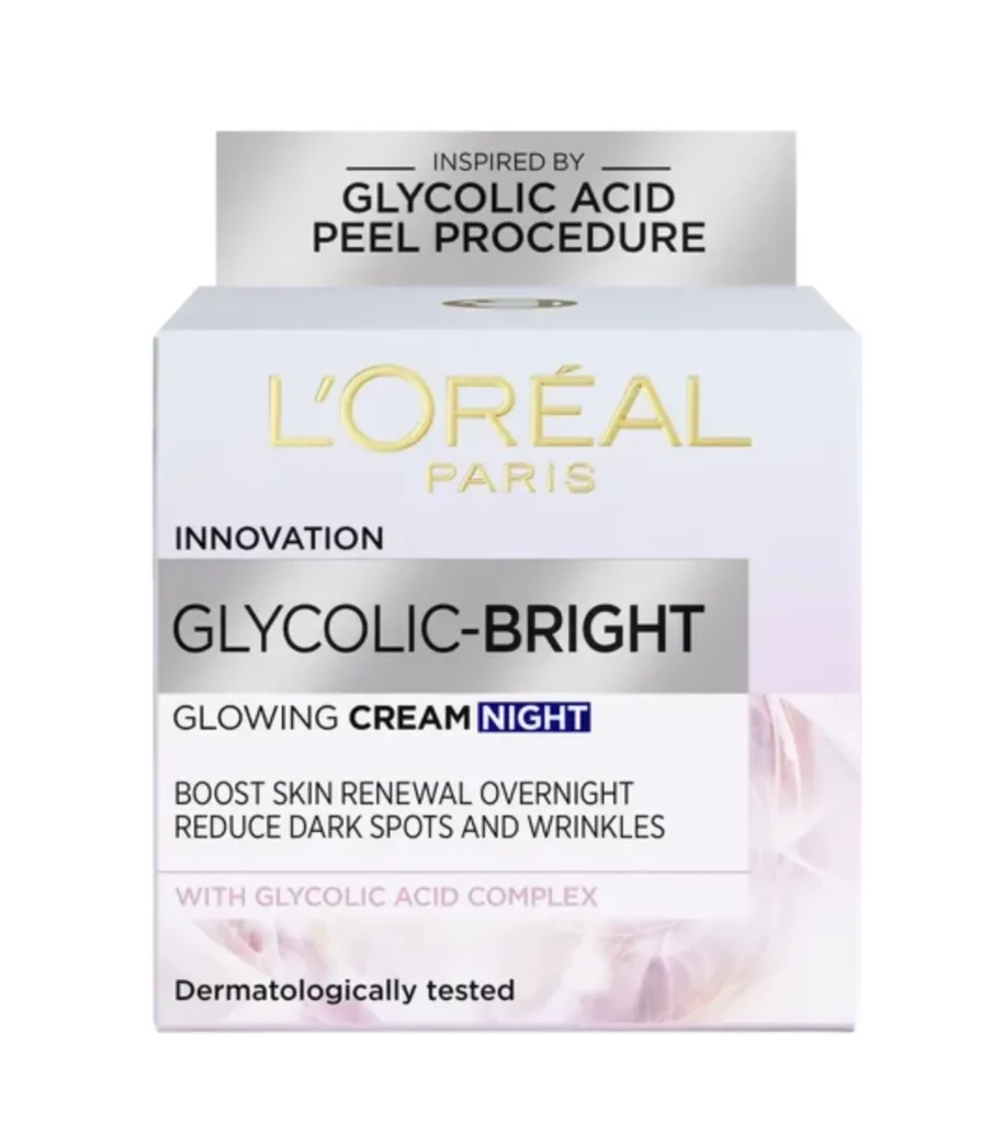 Krem na noc L'Oreal Paris Glycolic Bright 50 ml (1) Krem na noc L’Oreal Paris Glycolic Bright 50 ml (1)