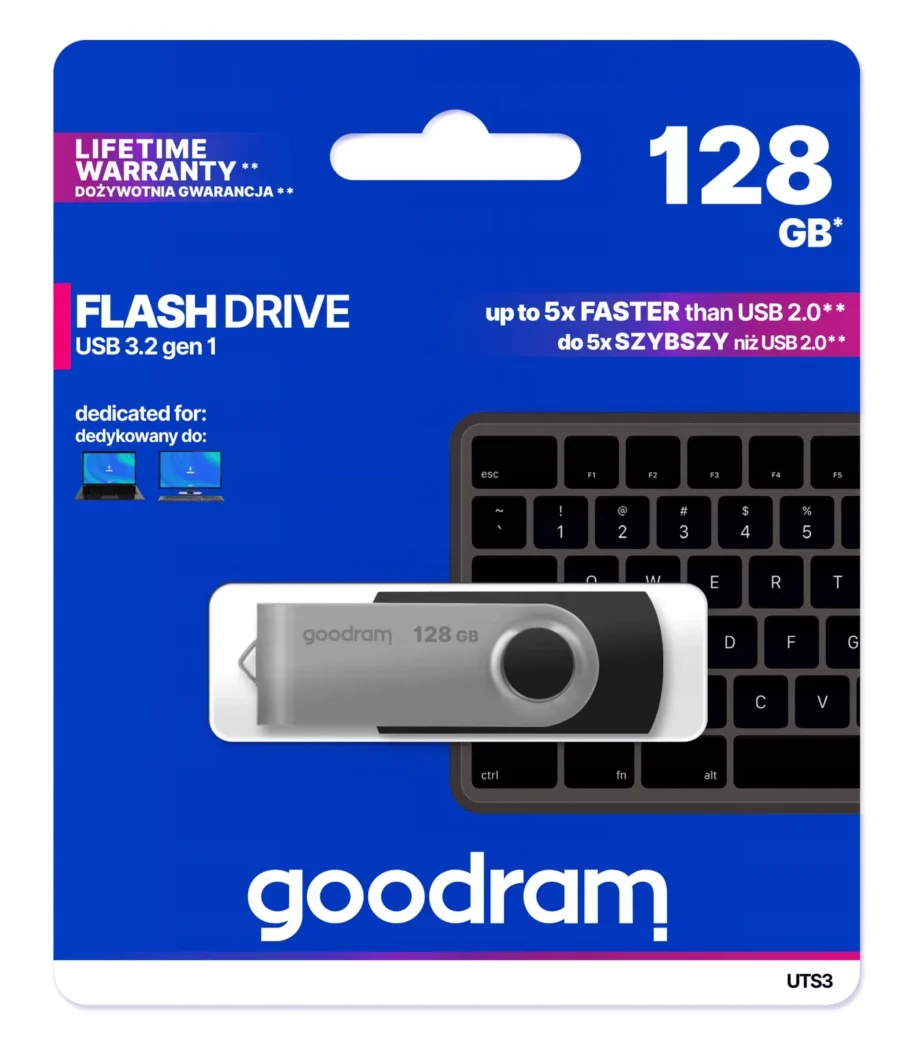 Pendrive GOODRAM 128GB UTS3 USB 3.2 czarny