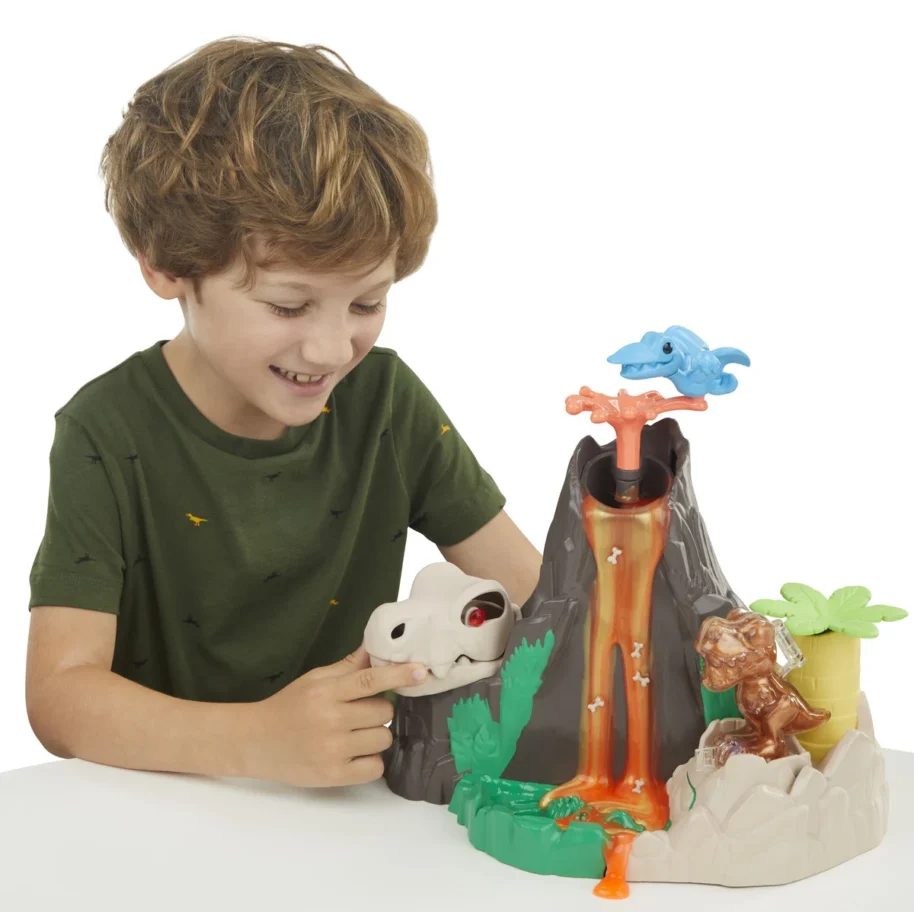 Zestaw Play-Doh Dino Crew Slime HydroGlitz od Hasbro (Wulkan z Dinozaurami) (1) Zestaw Play-Doh Dino Crew Slime HydroGlitz od Hasbro (Wulkan z Dinozaurami) (1)