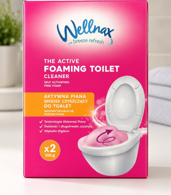 aktywna piana do toalety Wellnax 2x100g tabletki WC