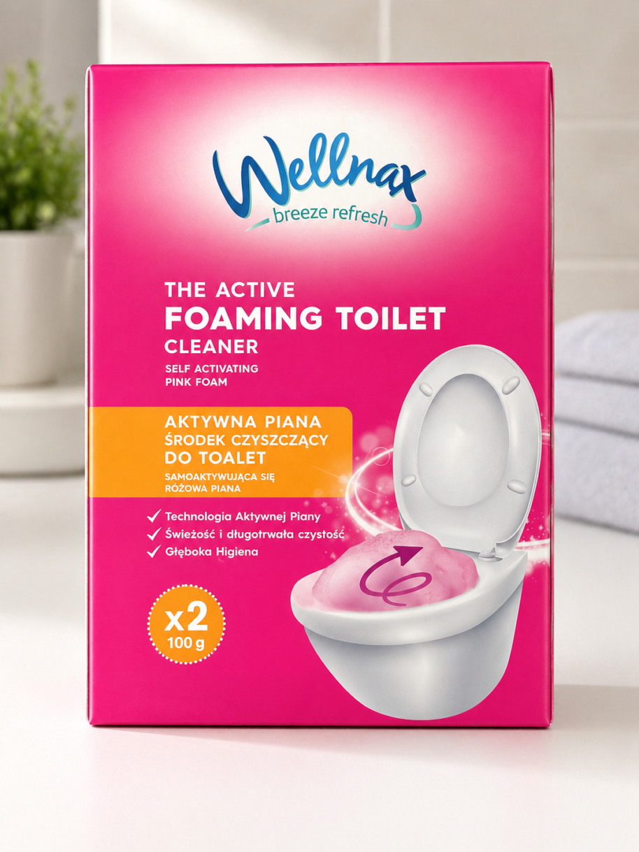 aktywna piana do toalety Wellnax 2x100g tabletki WC aktywna piana do toalety Wellnax 2x100g tabletki WC