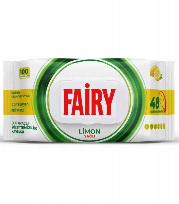 chusteczki nawilżane Fairy cytrynowe 100 szt do czyszczenia
