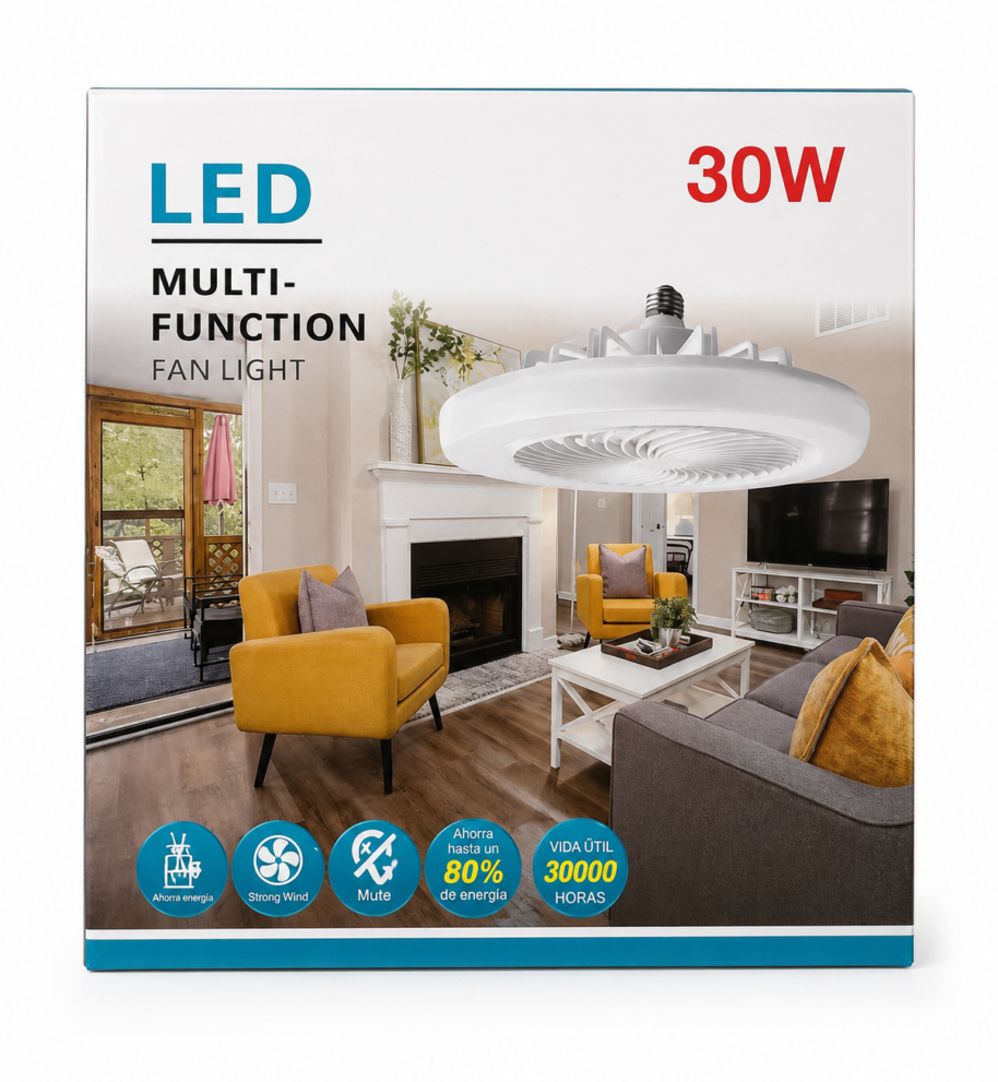 Lampa LED z wentylatorem 30W sufitowa