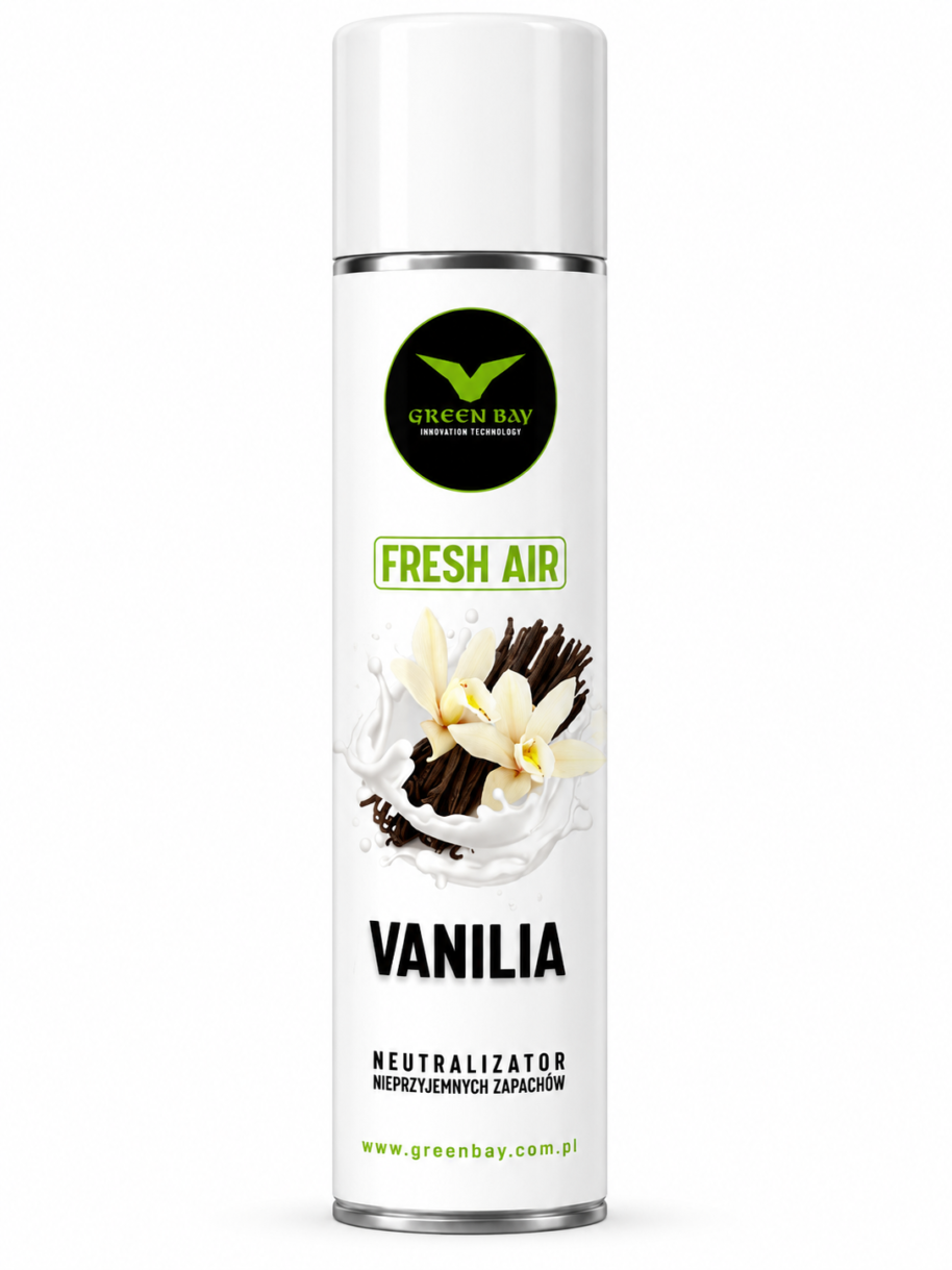 66A64C88-D892-4C85-B6E9-438F2EB29D03 Neutralizator zapachów Vanilia 300ml Green Bay Fresh Air spray