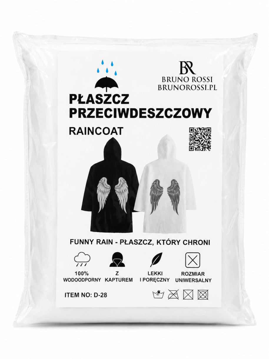 785EEBAD-13DE-4742-89DF-1416C3694D09 Płaszcz przeciwdeszczowy Funny Rain z kapturem wodoodporny