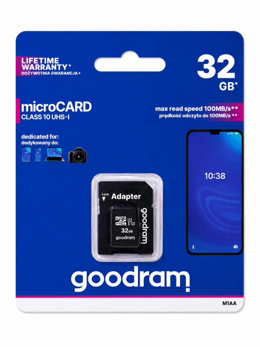 Karta pamięci microSD 32GB Goodram Class 10 UHS-I z adapterem