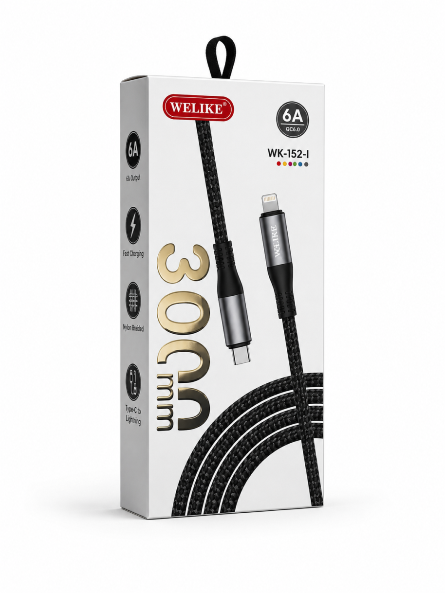 3m Kabel USB-C do Lightning 30W Welike WK-152-I 6A