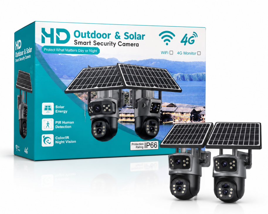 Kamera solarna Kamera zewnętrzna solarna 4G HD IP66 z panelem solarnym