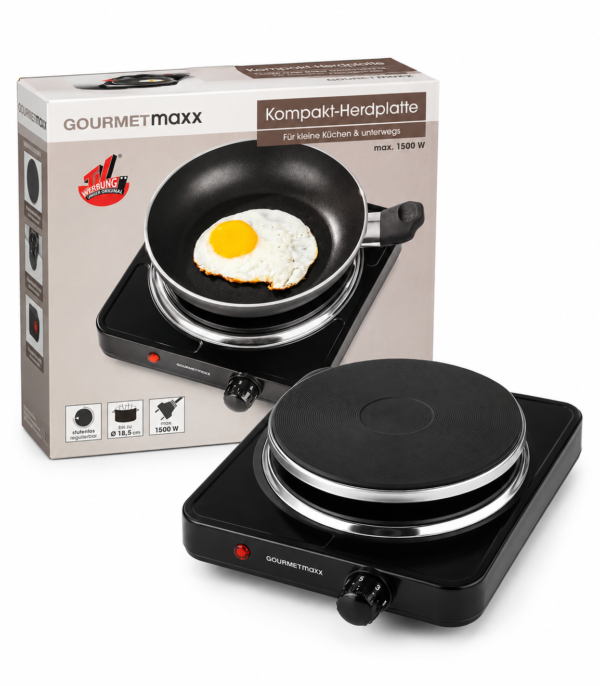 Kuchenka elektryczna jednopalnikowa 1500W Gourmetmaxx