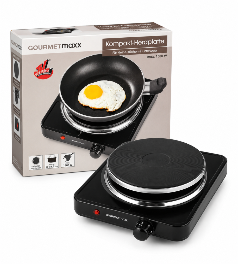 Kuchenka elektryczna jednopalnikowa 1500W Gourmetmaxx Kuchenka elektryczna jednopalnikowa 1500W Gourmetmaxx