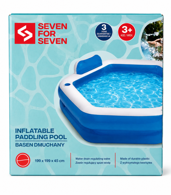 Basen dmuchany Seven For Seven 199x199x45 cm dla dzieci