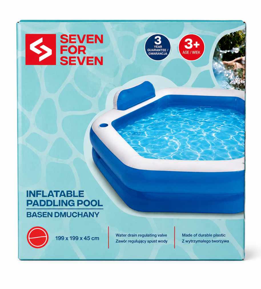 Basen Basen dmuchany Seven For Seven 199x199x45 cm dla dzieci