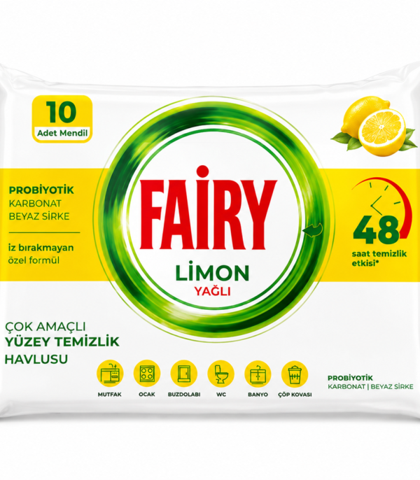Chusteczki czyszczące Fairy 10 szt cytrynowe