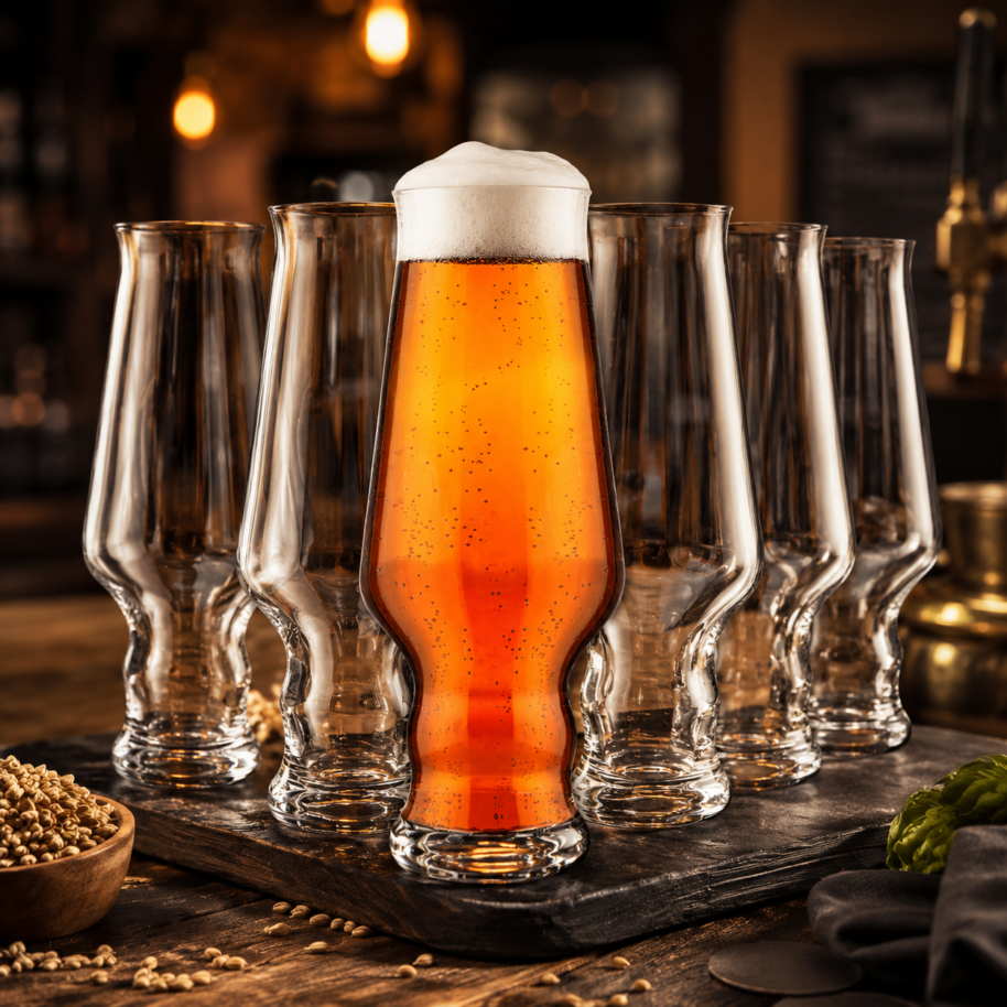 Kufle Krosno Splendour szklanki do piwa 480 ml komplet 6 sztuk