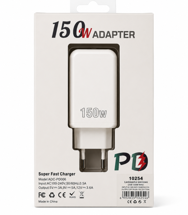 Ładowarka Ładowarka sieciowa USB 150W Super Fast Charger PD