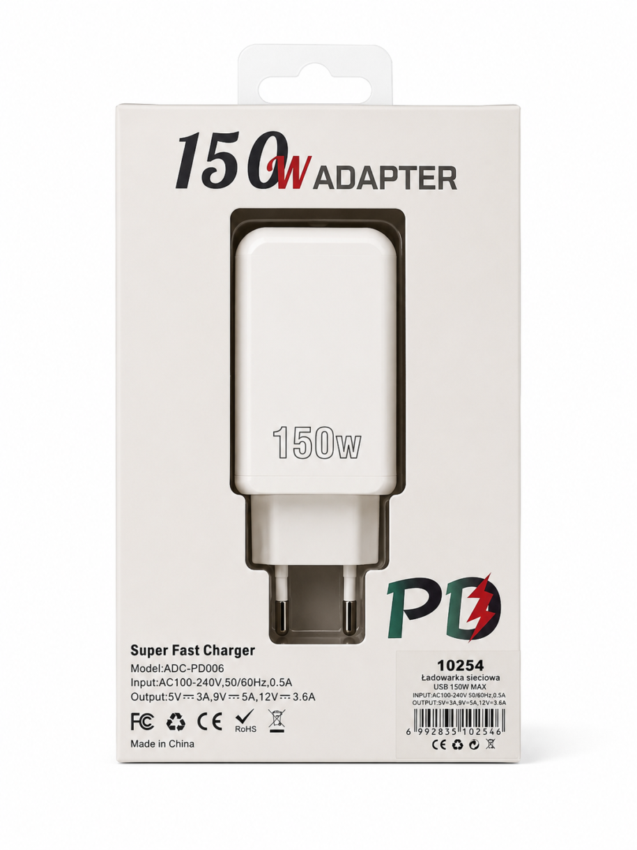 Ładowarka Ładowarka sieciowa USB 150W Super Fast Charger PD