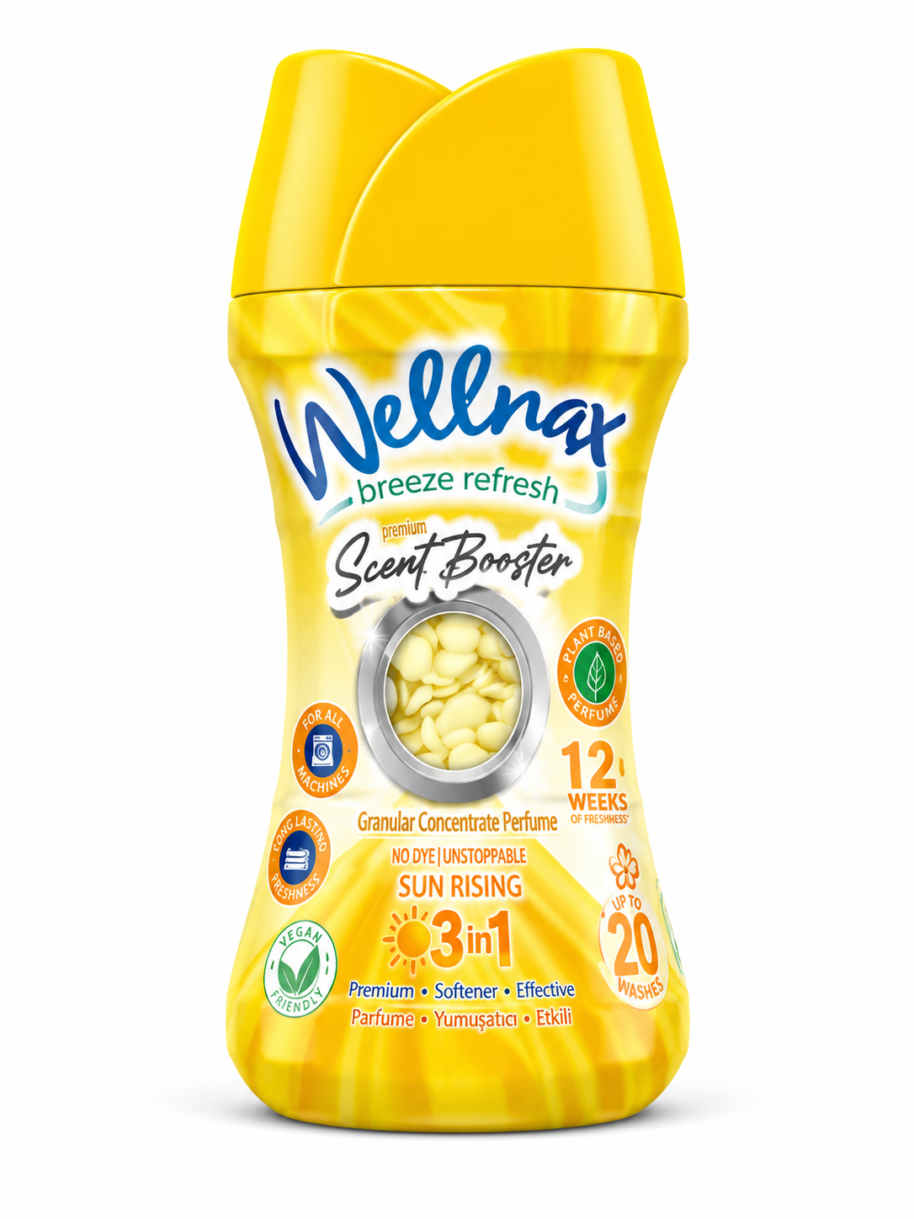 Granulki zapachowe Wellnax Sun Rising do prania 20 prań – intensywny zapach i długotrwała świeżość ubrań