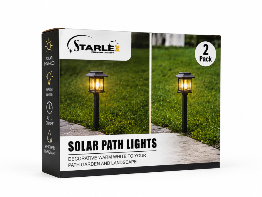 lampa solarnax2 Lampy solarne Starlex 2 szt ciepłe światło ogrodowe