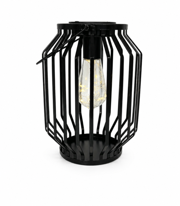 Lampion solarny czarny LED dekoracyjny glamour