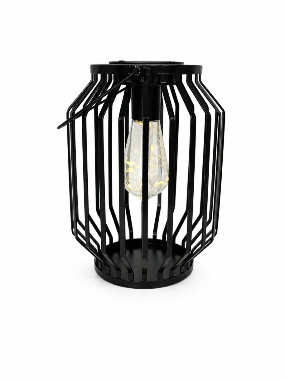 lampion czarny Lampion solarny czarny LED dekoracyjny glamour