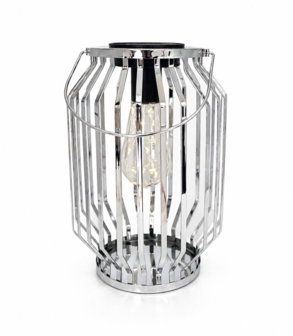 Lampion solarny srebrny LED dekoracyjny