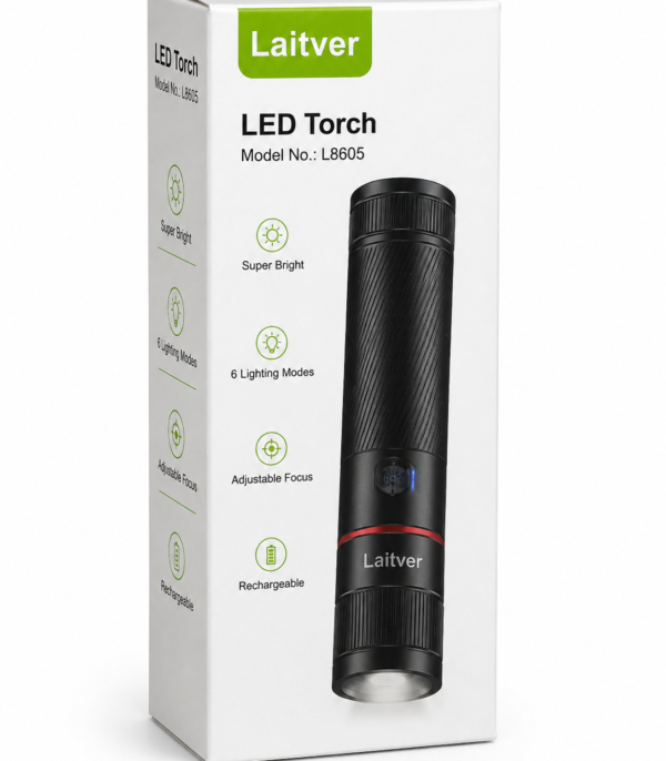 Latarka LED akumulatorowa USB Laitver L8605