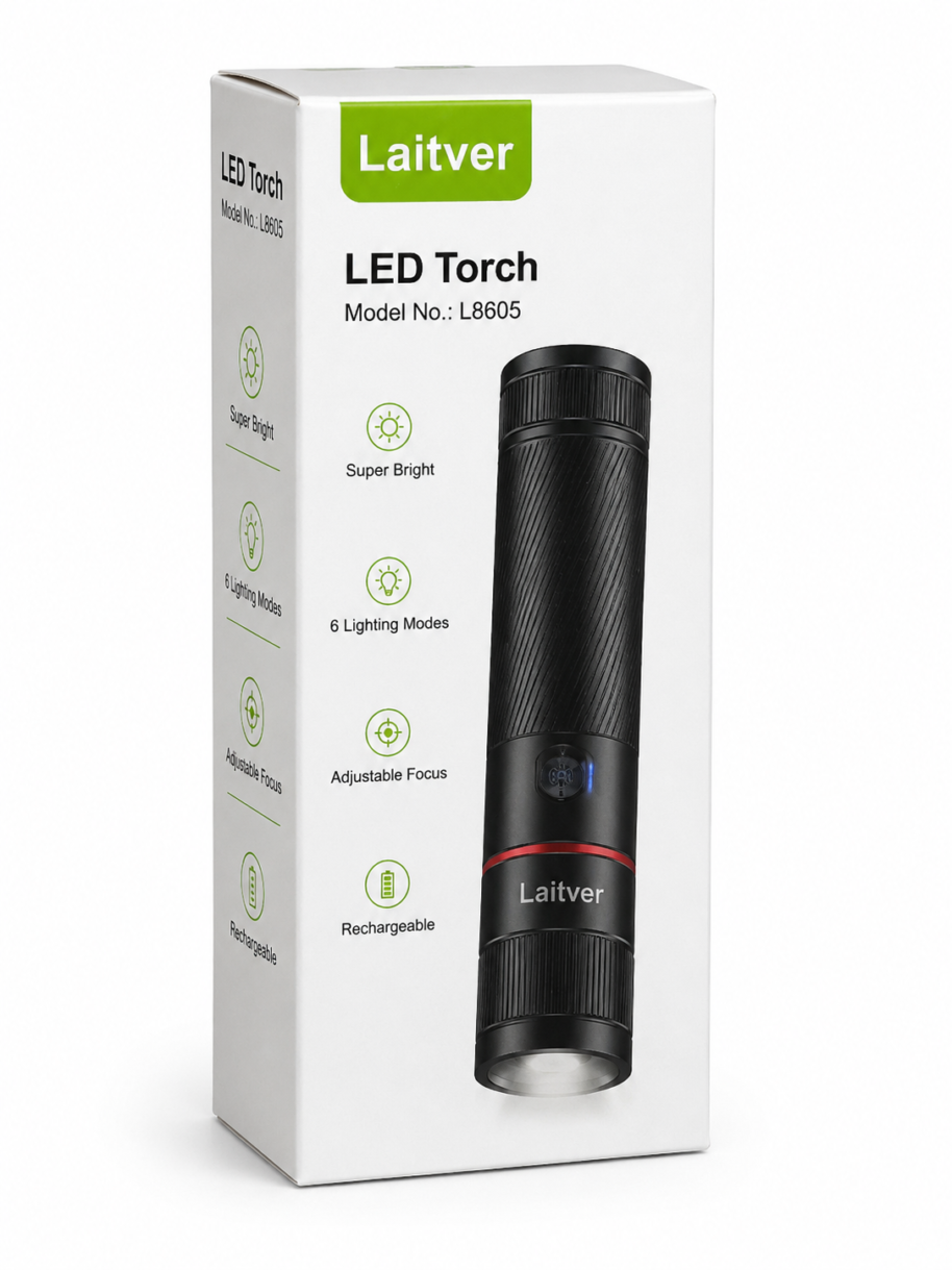 latarka Latarka LED akumulatorowa USB Laitver L8605