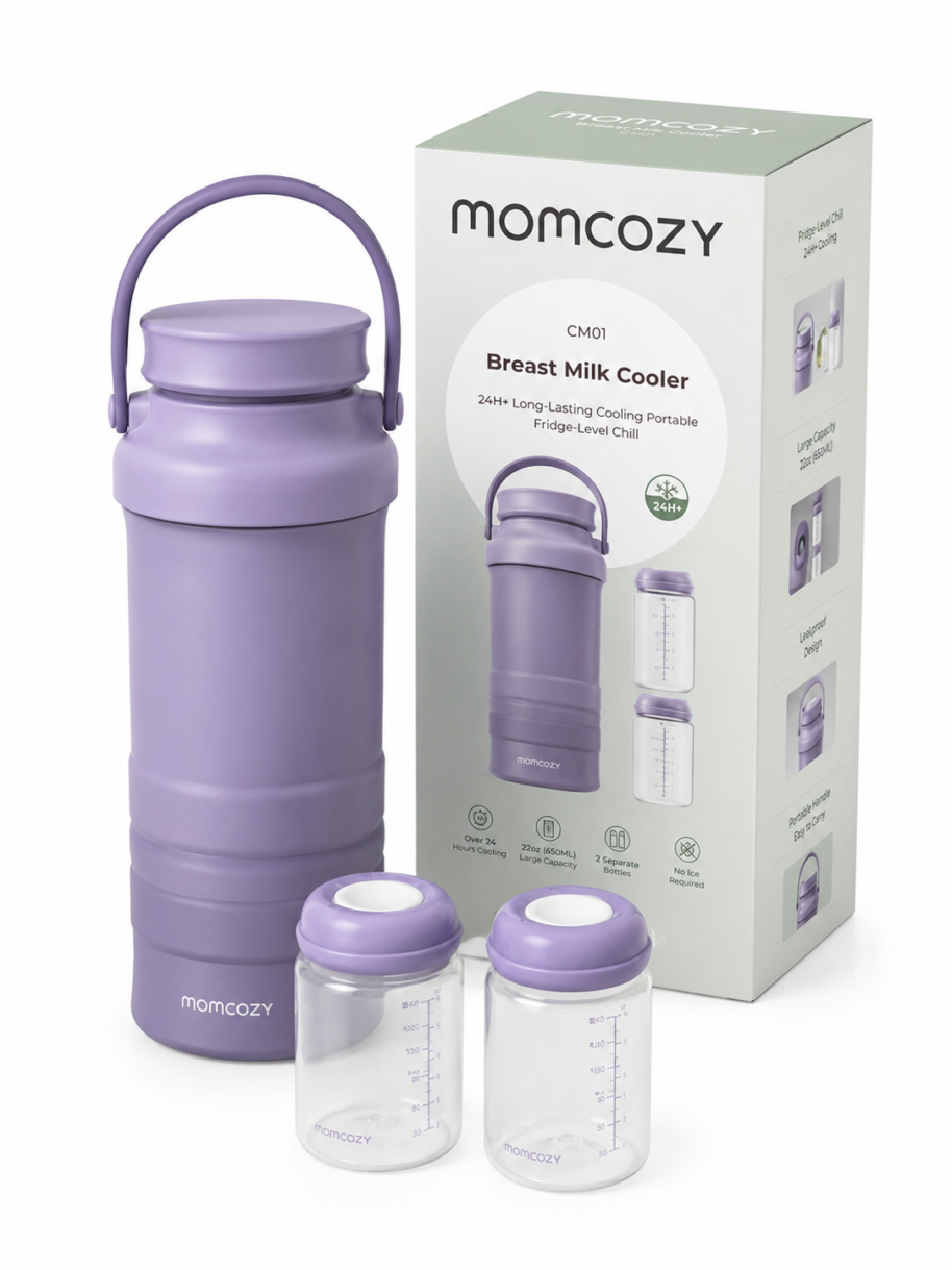 Chłodziarka do mleka mamy Momcozy CM01 fioletowa 24h