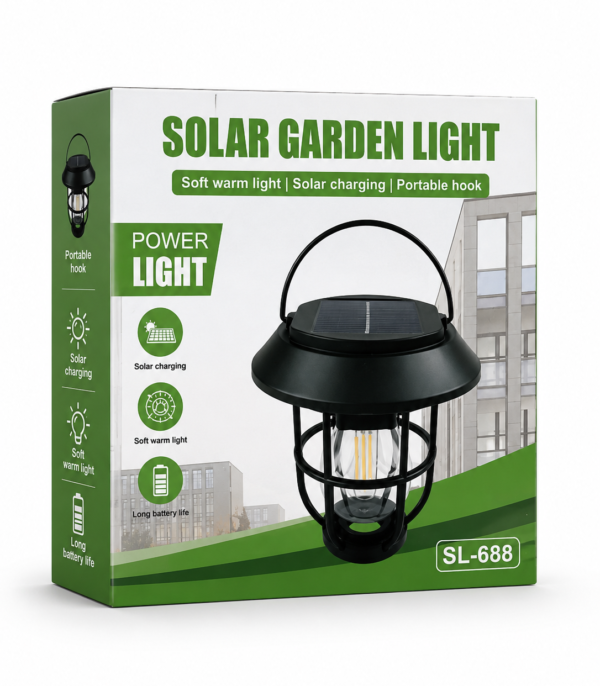 solar Lampa solarna ogrodowa SL-688 LED wisząca z panelem solarnym