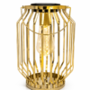 Lampion solarny złoty LED dekoracyjny glamour