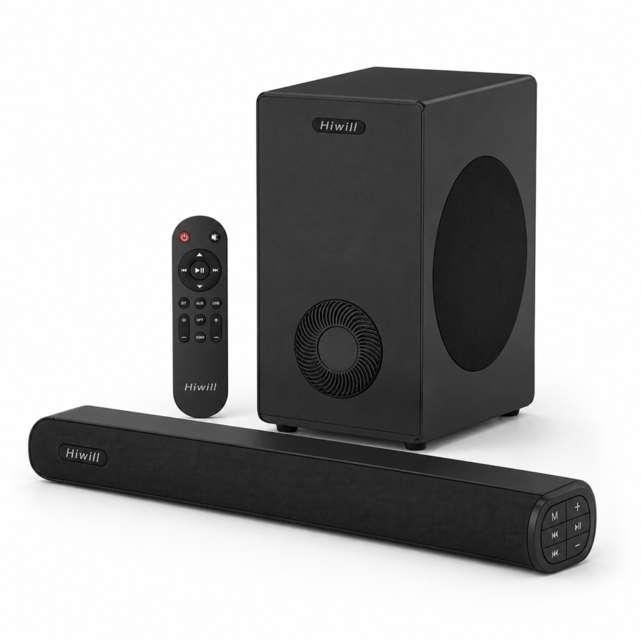 HiElite A21 Soundbar Dolby Atmos z bezprzewodowym subwooferem i pilotem do telewizora HiElite A21 Soundbar Dolby Atmos z bezprzewodowym subwooferem i pilotem do telewizora