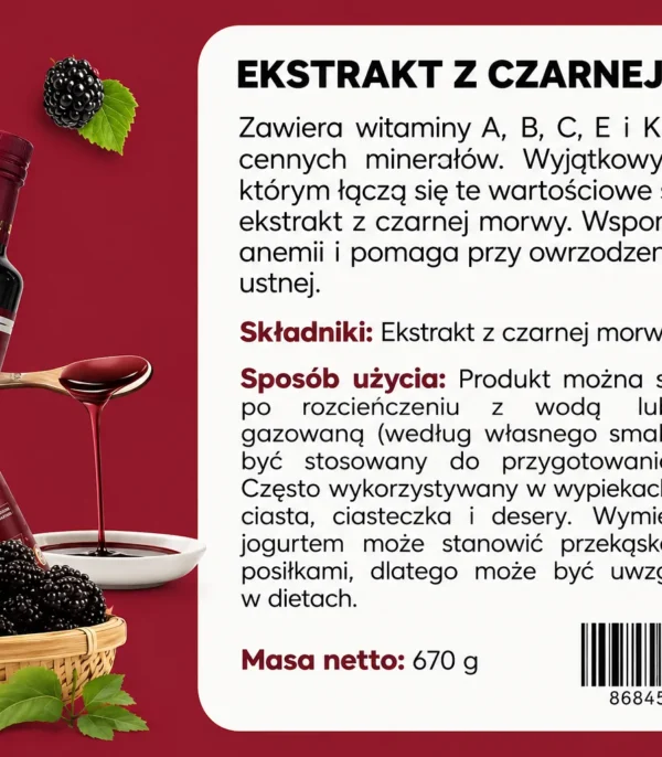 Ekstrakt z Czarnej Morwy 670 g Zühre Ana