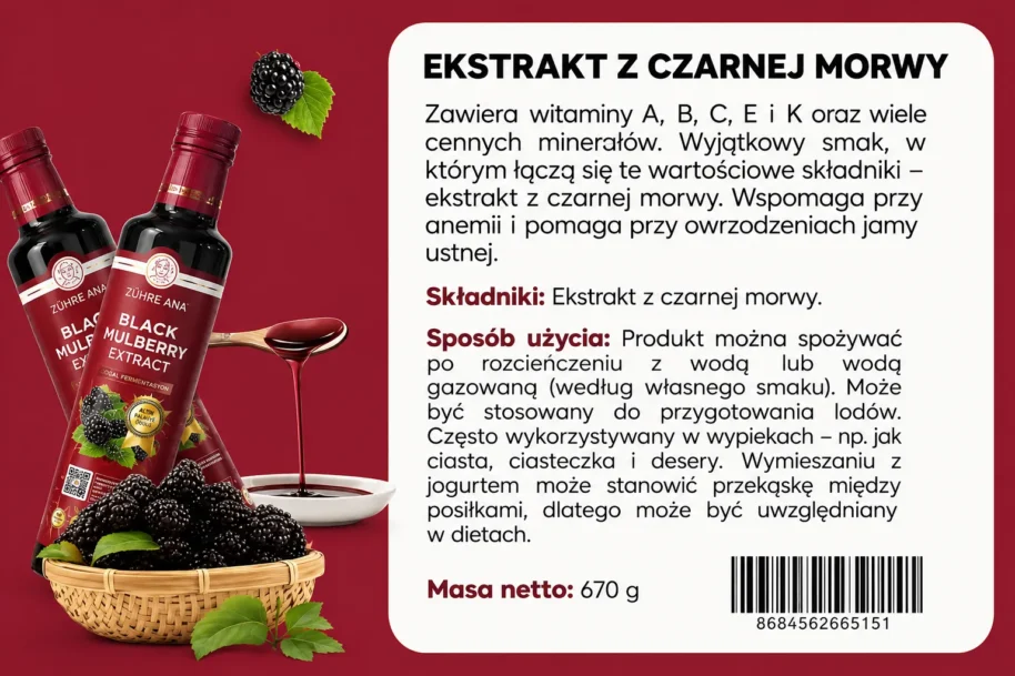 Ekstrakt z Czarnej Morwy 670 g Zühre Ana