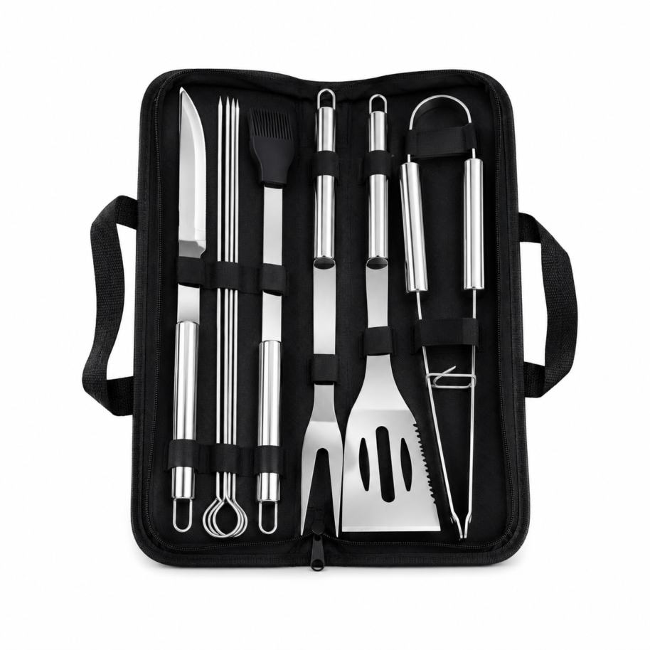 GRILL Zestaw akcesoriów do grilla Kaminer 9 elementów w etui