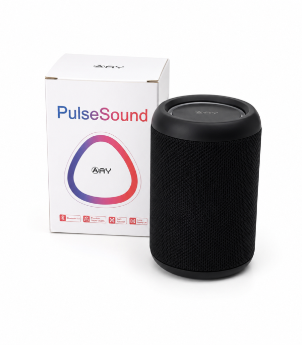 Czarny głośnik Bluetooth PulseSound bezprzewodowy głośnik przenośny