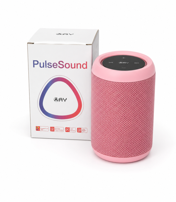 Głośnik Różowy głośnik Bluetooth PulseSound z funkcją TWS i kartą microSD