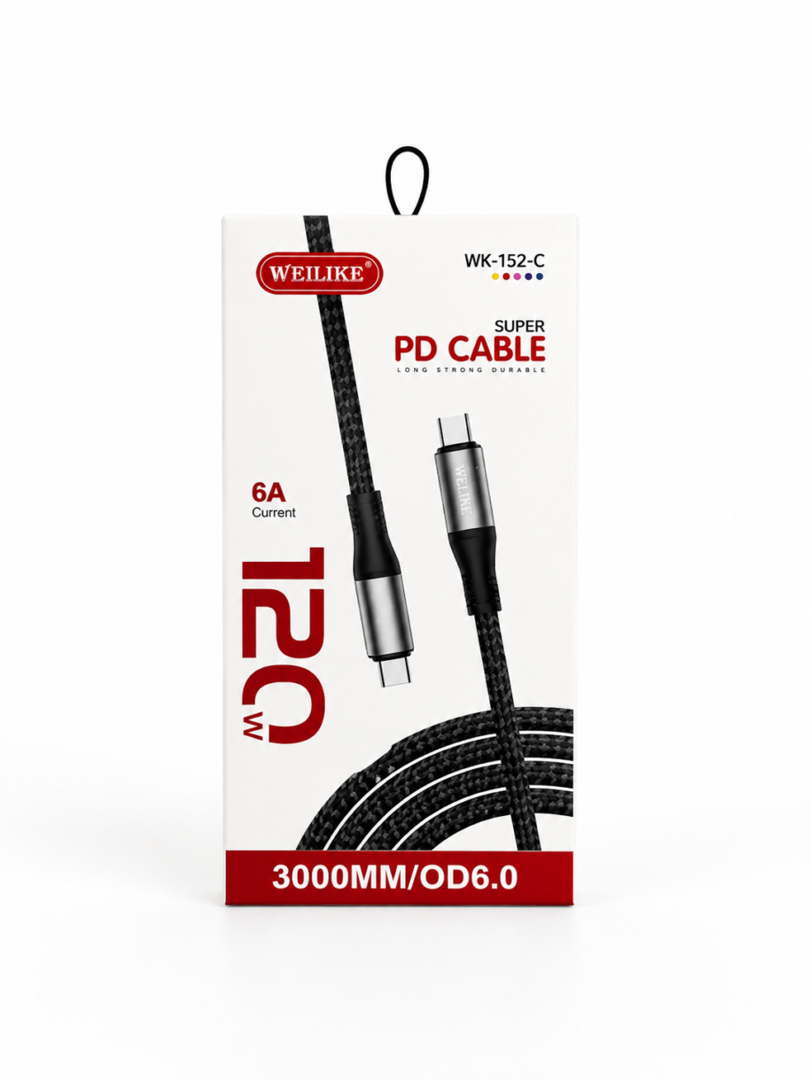 Kabel Kabel USB-C PD 20W 3m Weilike WK-152-C szybkie ładowanie