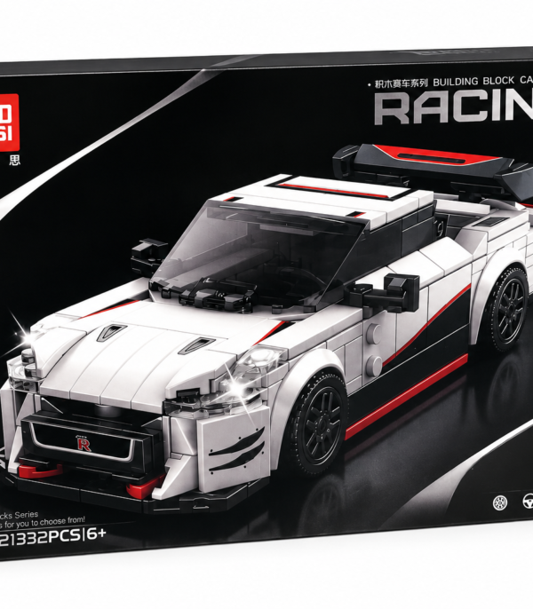Klocki Klocki samochód sportowy Racing Car 322 elementy biały model auta