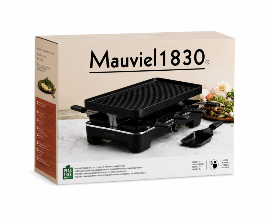 Mauviel 1830 Raclette Grill dla 8 Osób z Ceramiczną Płytą Grillową