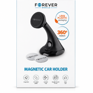 Uchwyt Samochodowy Magnetyczny Forever Mobile 360° na przyssawkę