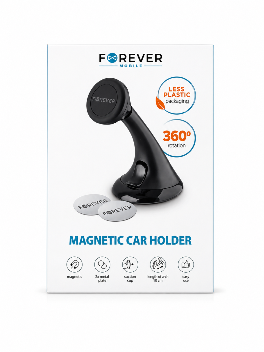 Uchwyt Samochodowy Magnetyczny Forever Mobile 360° na przyssawkę