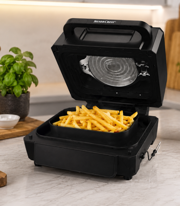 SilverCrest Frytkownica Beztłuszczowa z Funkcją Grilla Premium 2460W