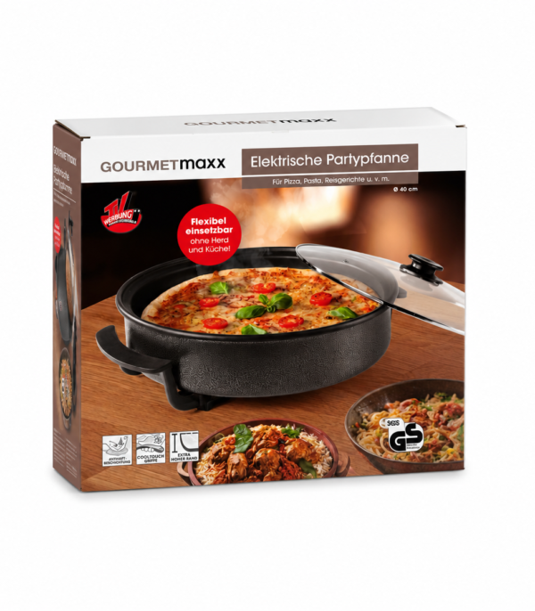GOURMETmaxx Elektryczna Patelnia 40 cm z pokrywą