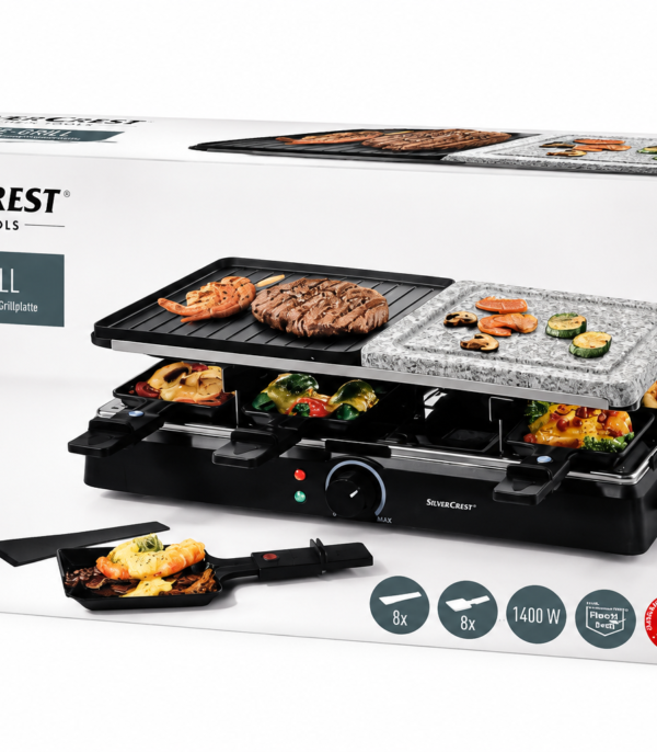 SilverCrest Raclette Grill 1400W z kamieniem do grillowania