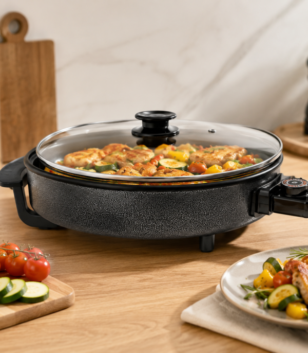 GOURMETmaxx Elektryczna Patelnia 40 cm z pokrywą