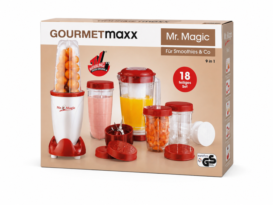GOURMETmaxx Mr. Magic 9w1 blender 18 elementów GOURMETmaxx Mr. Magic 9w1 blender 18 elementów