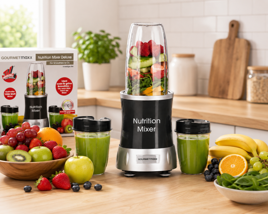 GOURMETmaxx Nutrition Mixer Deluxe 1000 W Blender do Smoothie