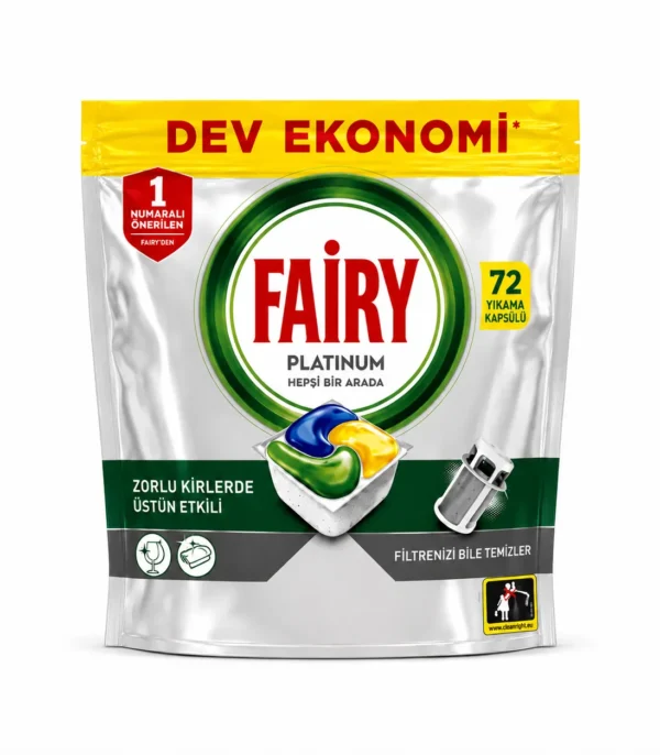 Kapsułki do zmywarki Fairy Platinum All in One Lemon 72 szt.