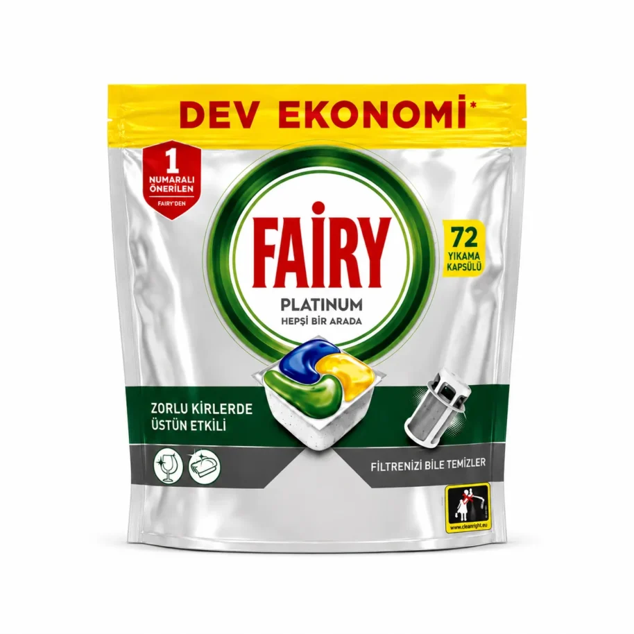 Kapsułki do zmywarki FAIRY Kapsułki do zmywarki Fairy Platinum All in One Lemon 72 szt.