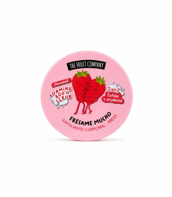 The Fruit Company, peeling do ciała, peeling truskawkowy, peeling do ciała truskawka, peeling The Fruit Company, truskawkowy peeling do ciała, peeling 2w1, peeling pieniący, foaming body scrub, peeling z solą morską, sól morska, peeling do kąpieli, peeling pod prysznic, kosmetyki do ciała, pielęgnacja ciała, złuszczanie naskórka, gładka skóra, kosmetyki truskawkowe, peeling 400 ml, The Fruit Company truskawka